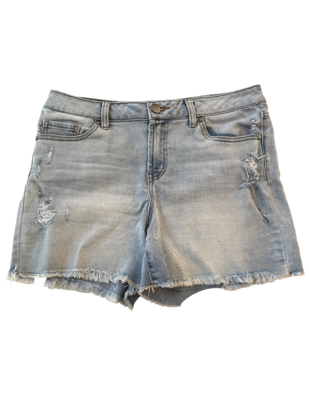 1822 Denim Hi-Rise Distressed Denim Shorts Size 10